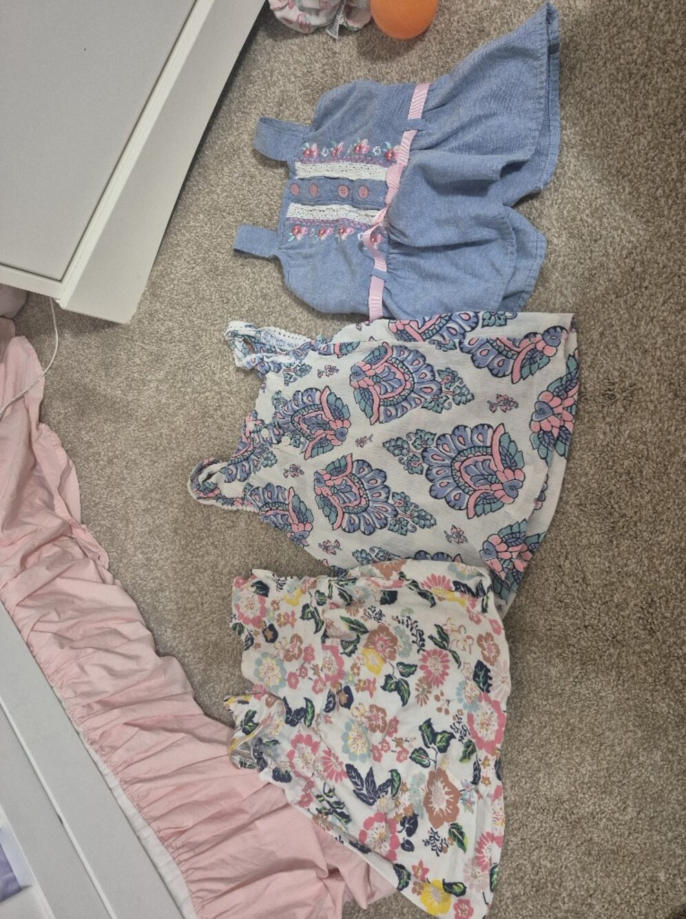 Girls 3-Pack Summer Shirts - Blue Chambray + Floral Prints